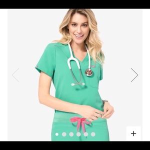 Figs Surgical Green XS Top and S Tall Pant